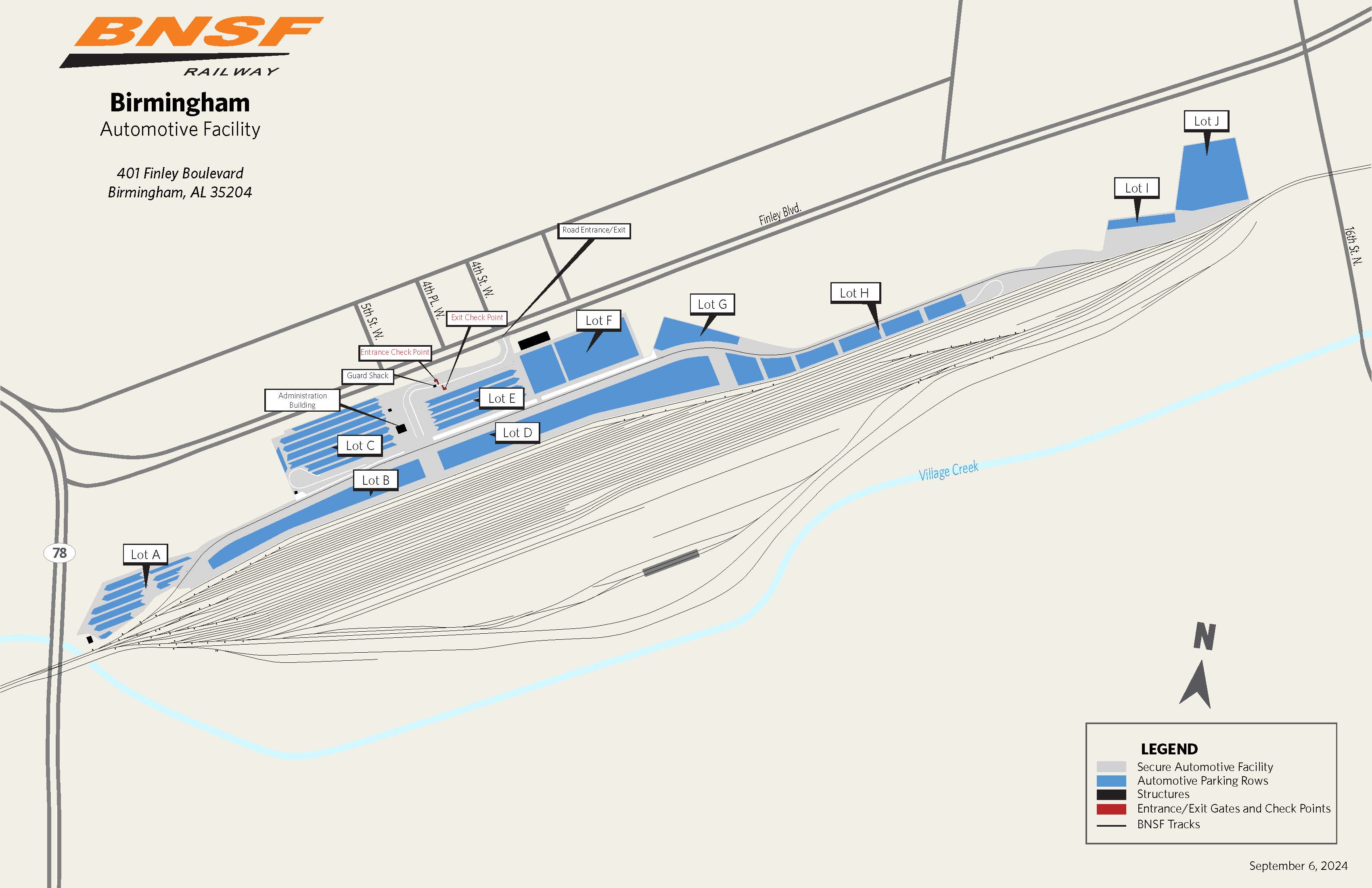 Birmingham, AL Automotive Facility Map