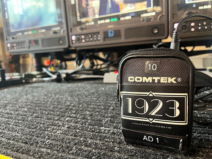 Monitors show shots from cameras placed outside the depot near the train tracks, so the crew can watch what’s being filmed from inside. Monitors show shots from cameras placed outside the depot near the train tracks, so the crew can watch what’s being filmed from inside.