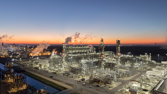 The Cedar Bayou facility in Baytown, Texas, is situated on 1,800 acres of land in the heart of the Houston Ship Channel region, 28 miles east of Houston. Photo courtesy of CPChem  The Cedar Bayou facility in Baytown, Texas, is situated on 1,800 acres of land in the heart of the Houston Ship Channel region, 28 miles east of Houston. Photo courtesy of CPChem