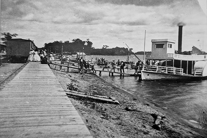 Photo Courtesy of Wayzata Historical Society: Boardwalk around 1869 Photo Courtesy of Wayzata Historical Society: Boardwalk around 1869