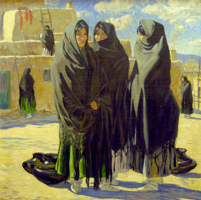 Taos Girls by Walter Ufer Taos Girls by Walter Ufer