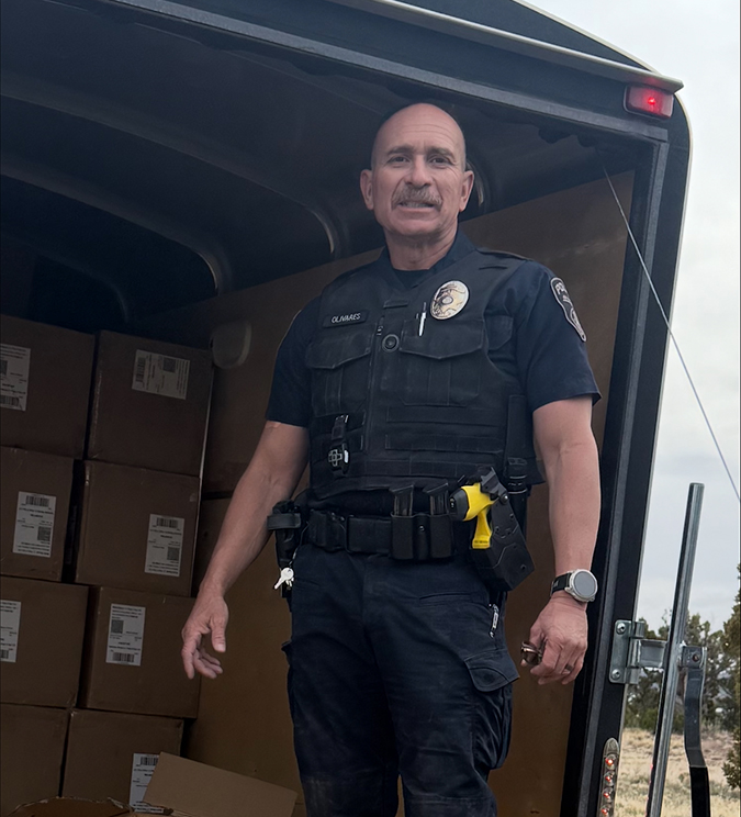 Special Agent Augie Olivares at work near Gallup, New Mexico, in April 2025 Special Agent Augie Olivares at work near Gallup, New Mexico, in April 2025