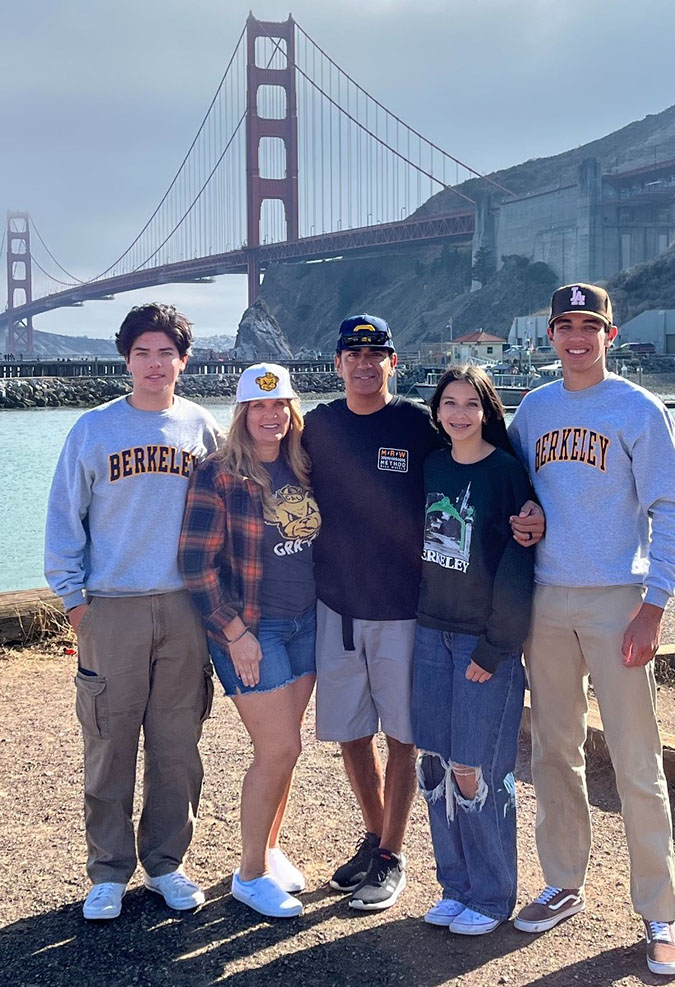 The Chavez family in front of the Golden Gate Bridge  The Chavez family in front of the Golden Gate Bridge