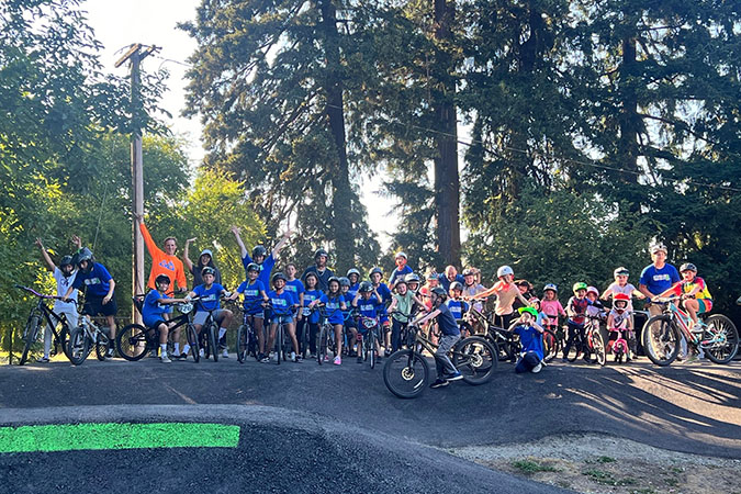 A community group ride  A community group ride