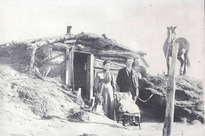Family at a claim from the Land Run of 1893. Courtesy of Oklahoma Historical Society Family at a claim from the Land Run of 1893. Courtesy of Oklahoma Historical Society
