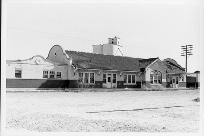 Rock Island Train Depot, the original rail station in North Enid. Courtesy of the Oklahoma Historical Society. Rock Island Train Depot, the original rail station in North Enid. Courtesy of the Oklahoma Historical Society.