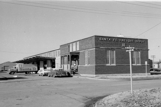 Santa Fe Railroad Freight Depot, Courtesy of the Oklahoma Historical Society Santa Fe Railroad Freight Depot, Courtesy of the Oklahoma Historical Society