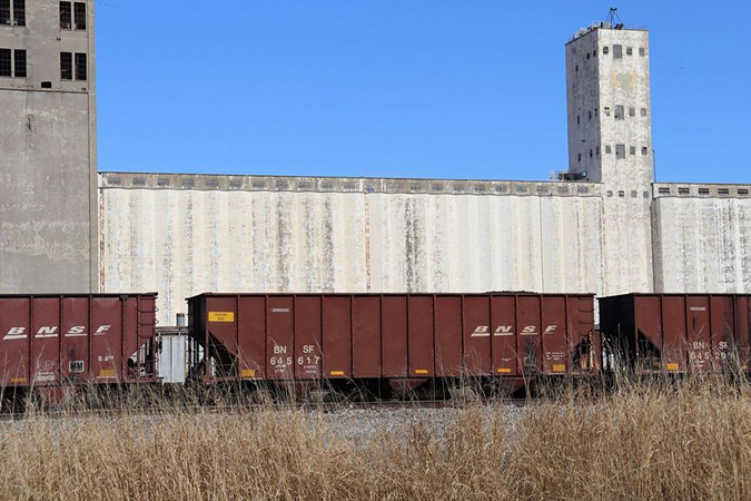 One of the grain elevators serviced by BNSF in Enid One of the grain elevators serviced by BNSF in Enid