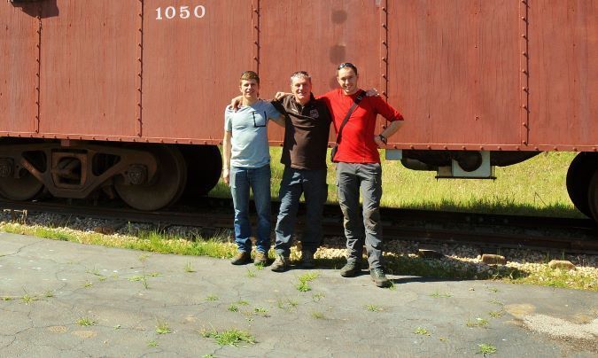 Three friends traveled from France to capture BNSF trains in the West. From left: Delff, Pierre and Remi.  Three friends traveled from France to capture BNSF trains in the West. From left: Delff, Pierre and Remi.