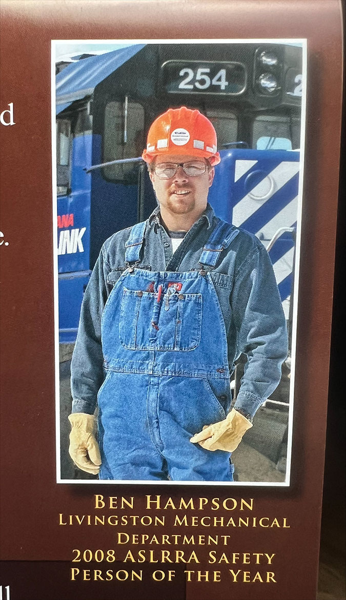 Ben Hampson featured as the recipient of a safety award in 2008  Ben Hampson featured as the recipient of a safety award in 2008