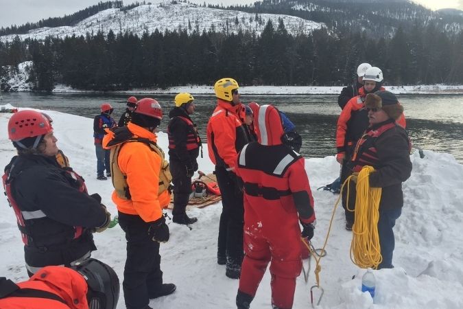 BNSF and first responders in Bonners Ferry, Idaho. BNSF and first responders in Bonners Ferry, Idaho.
