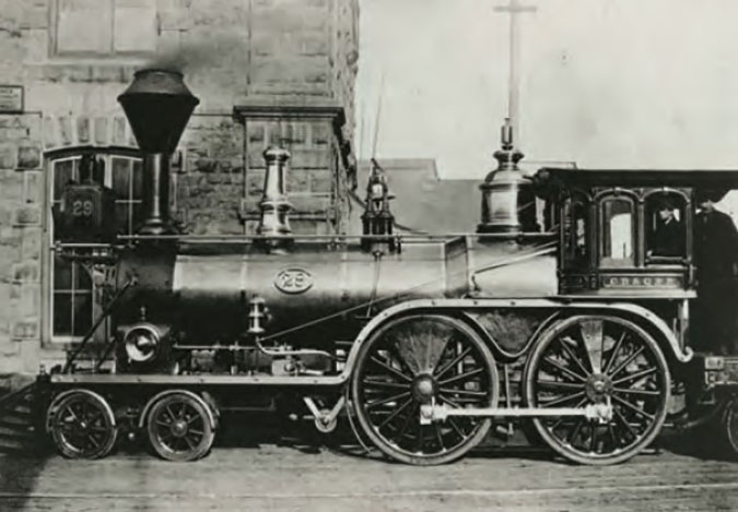 CB&Q locomotive No. 29, built in 1855 CB&Q locomotive No. 29, built in 1855