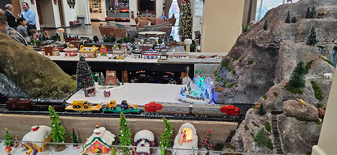 WC Trains display with a Santa Fe train WC Trains display with a Santa Fe train