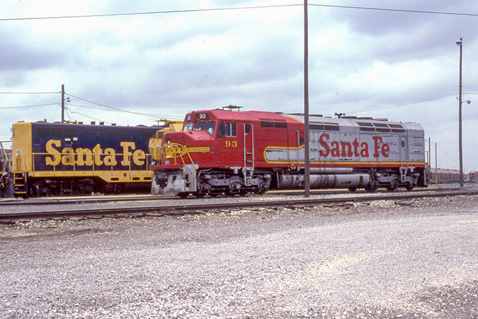 ATSF 93, an FP45, at North Wichita, Kansas, in June 1999.  Photo by Keel Middleton. ATSF 93, an FP45, at North Wichita, Kansas, in June 1999.  Photo by Keel Middleton.