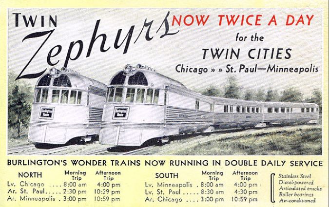 A vintage postcard featuring the Twin Cities Zephyrs’ schedule.  A vintage postcard featuring the Twin Cities Zephyrs’ schedule.