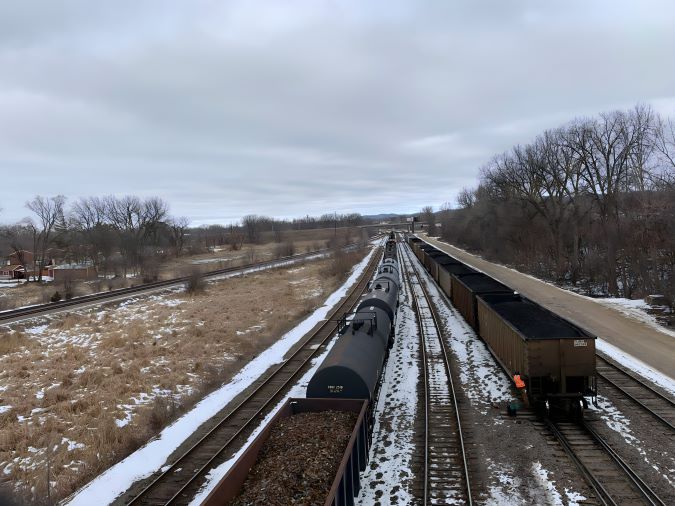 Oil and coal trains moving through our La Crosse terminal.  Oil and coal trains moving through our La Crosse terminal.