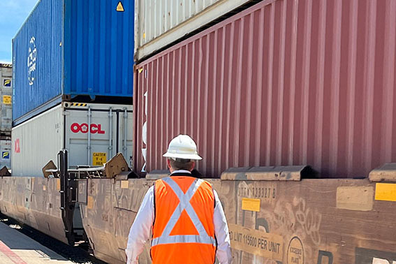 Howe during an inspection Howe during an inspection