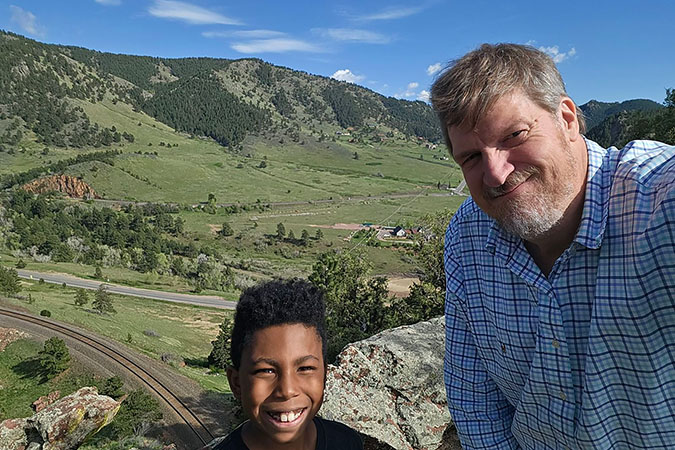 Daecian Lindgren and dad Erik Lindgren in Plainview, Colorado  Daecian Lindgren and dad Erik Lindgren in Plainview, Colorado