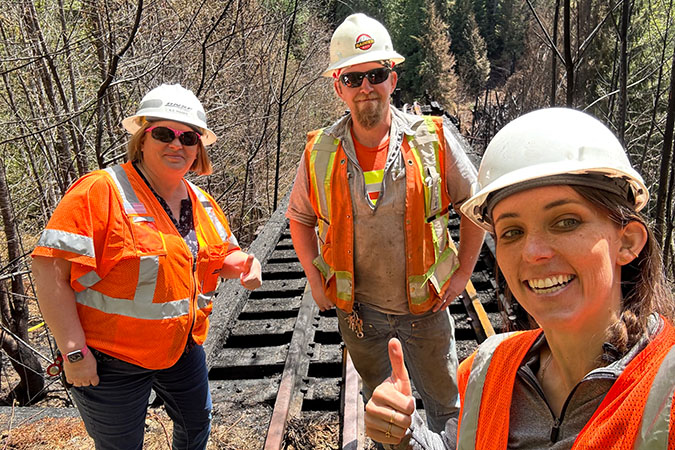 Howland, left, with MRSR Roadmaster Cory Wheeler and Maher  Howland, left, with MRSR Roadmaster Cory Wheeler and Maher