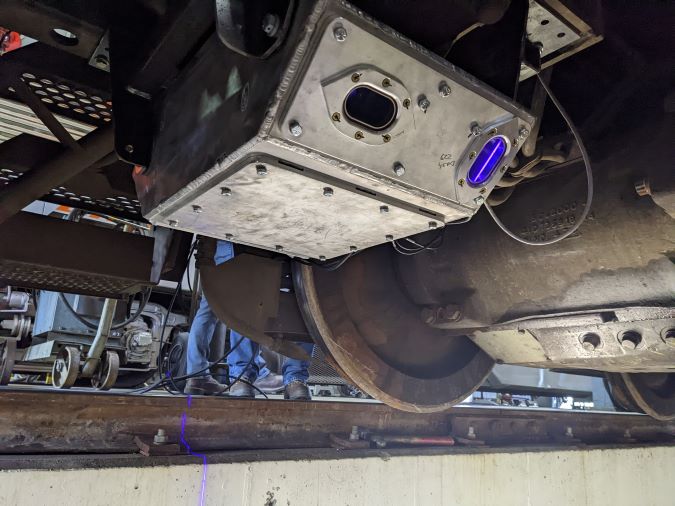 ODIN uses angled lasers from each side of the box to measure three basic track conditions.  ODIN uses angled lasers from each side of the box to measure three basic track conditions.