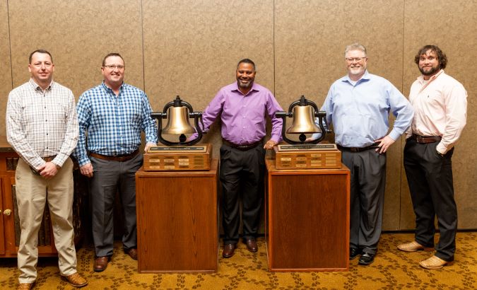 Heartland Division Transportation members from left: Shawn Davis, terminal manager; Rob Sneddon, supervisor hub operations; Mike Brodie, trainmaster; Doug Gage, terminal superintendent; and Luke Roberson, manager of safety. Heartland Division Transportation members from left: Shawn Davis, terminal manager; Rob Sneddon, supervisor hub operations; Mike Brodie, trainmaster; Doug Gage, terminal superintendent; and Luke Roberson, manager of safety.