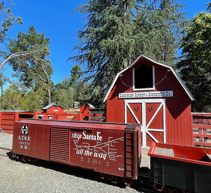 Four-foot tall A.T.S.F.  map car Four-foot tall A.T.S.F.  map car