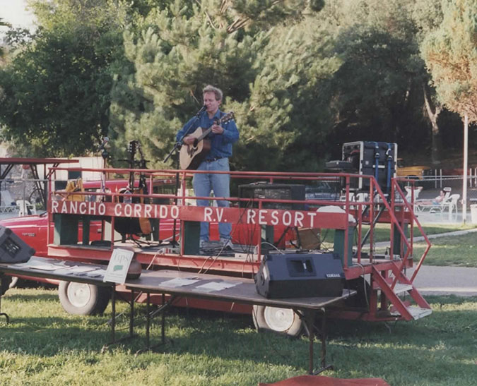 Tony Taravella performing at Rancho Corrido Campground circa 2002  Tony Taravella performing at Rancho Corrido Campground circa 2002