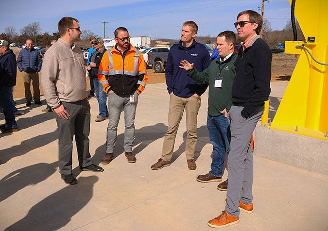 BNSF reps listen to ALCIVIA’s Senior Grain Merchandiser Josh Grunnet describe operations.  BNSF reps listen to ALCIVIA’s Senior Grain Merchandiser Josh Grunnet describe operations.